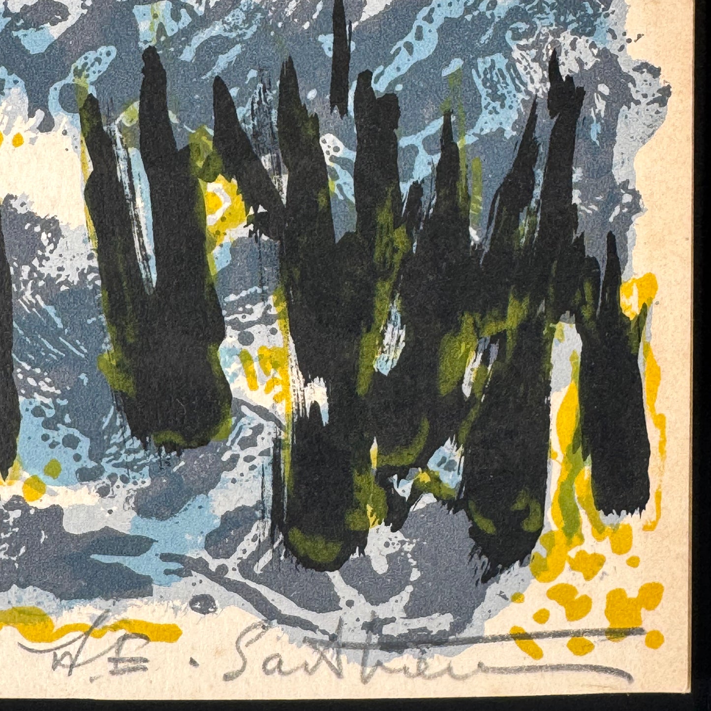 Maurice Elie Sarthou Landscape, "Les Voeux les Meilleurs"