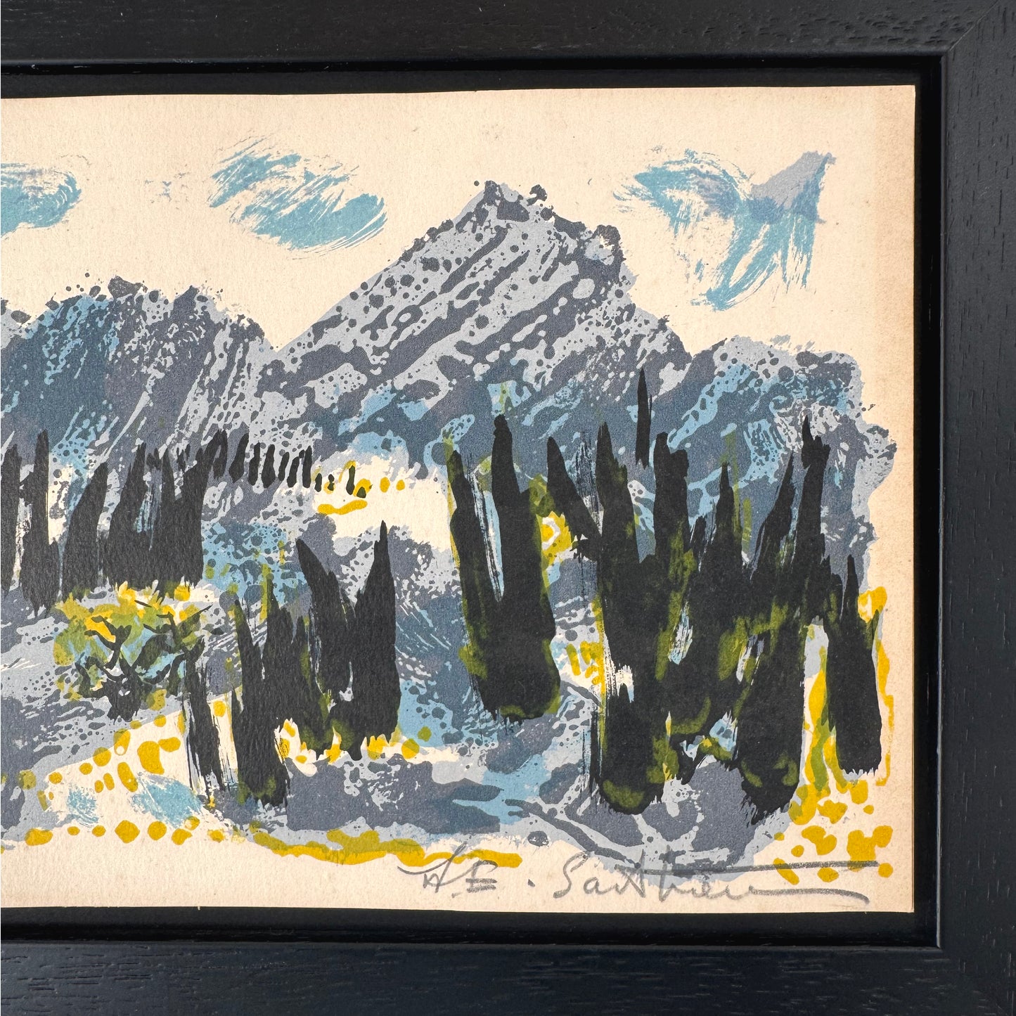 Maurice Elie Sarthou Landscape, "Les Voeux les Meilleurs"