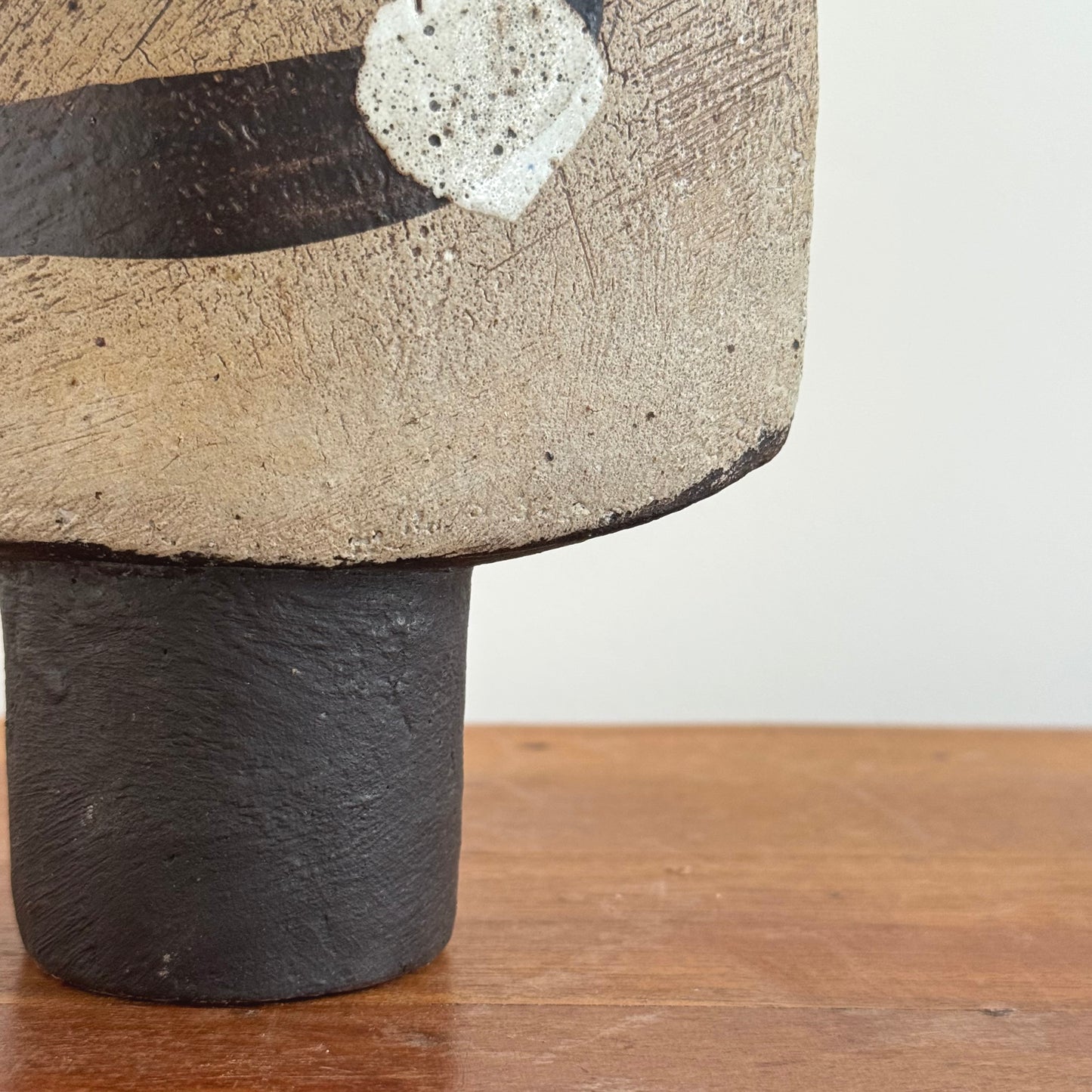 Studio pottery spade vase by John Maltby