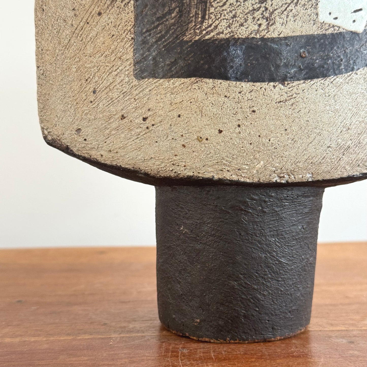 Studio pottery spade vase by John Maltby