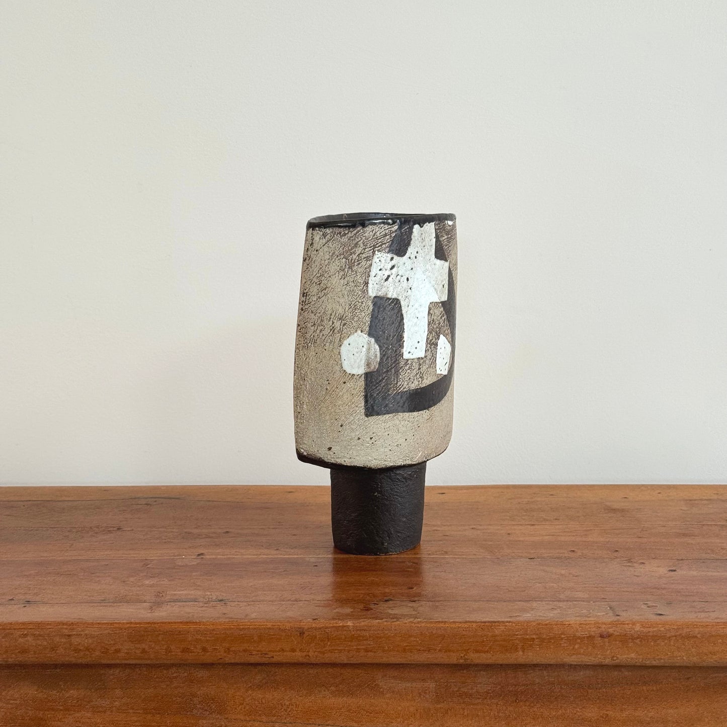 Studio pottery spade vase by John Maltby